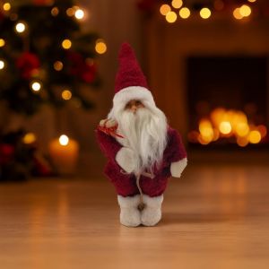 Kerstman Rood met Kadotje 35 cm Studio
